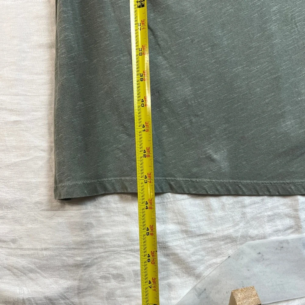 SUNDRY Maxi Dress Size 2 Ruched Side Tie Tank Olive‎ Green Made USA